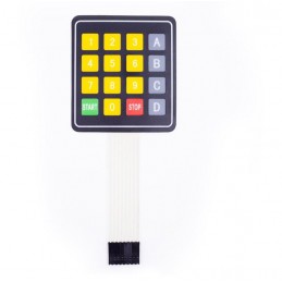 4x4 Keypad Tuş Takımı Membran Sarı Renkli ABCD Yıldız Kare