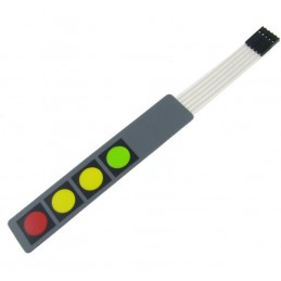 1x4 Keypad Trafik Mebran Renkli