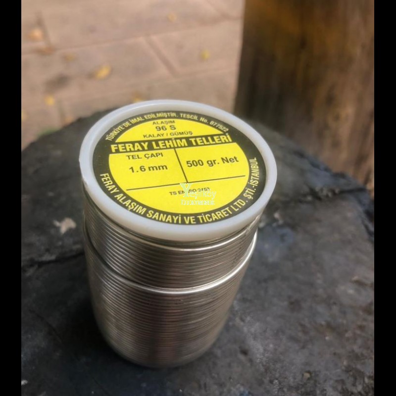 Feray 1.6mm Gümüşlü Arax Lehim Teli 96s 500gr 0.5kg Feray 1.6mm Gümüşlü Arax Lehim Teli 96s 500gr 0.5kg