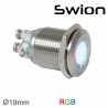 Swion Metal 12volt 19mm Sinyal Lambası 3 Farklı Renkli ip67 D19s