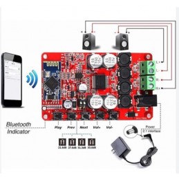 TDA7492 Bluetooth 4.0 2x25watt Stereo Amfi Modülü