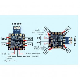 Drone 3s-4s Hub PDB XT60 Güç Dağıtım Kartı DB-XT60 için BEC ile 5V 12V FPV Quadcopter