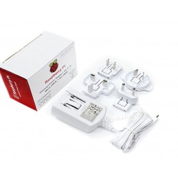 Orjinal Raspberry Pi Adaptörü 5.1v 2.5A Beyaz Micro Usb  Pi3 Zero Modellerle Uyumlu
