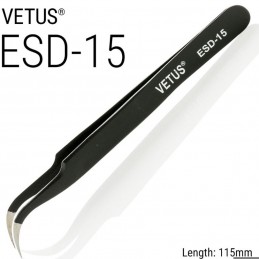 HRC40 ESD15 Antistatik Özellikli Cımbız 150mm Eğik