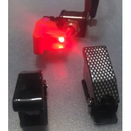 Toggle Switch Emniyet Kapağı AirCraft Kırmızı 12mm Uyumlu ic161b1 Nos Nitro Kırmızı Siyah Karbon