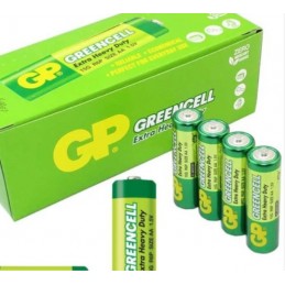 GP 4lü AA Kalem Pil Çinko Karbon GreenCell GP15g 4lü Paket R6