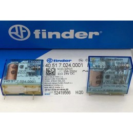 Finder 40.51 Tek Kontak 5 Bacak Röle 24volt 24v