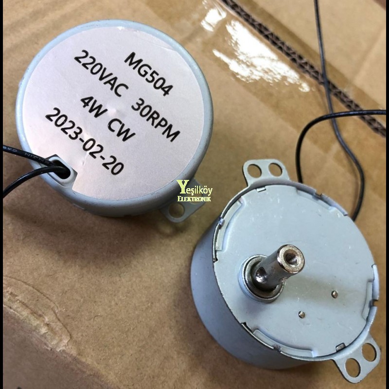 220v 30rpm Tek Yön Cw 4W Dişli Ağır Devir Motor Ac Tip Yapay Şömine Motoru