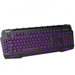 Hello HL4616 4 Makro Tuşlu 3 Renk Işıklı Gaming Oyuncu Klavye Kablolu