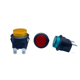 4pin Buton 22mm Plastik Kırmızı Yeşil Sarı