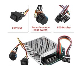 DC10V-55Volt 60Amper PWM Motor Hız Kontrol Kartı CW CCW Ters Düz