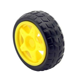 Sarı Tekerlek 66mm 6V 250 Rpm Motor Uyumlu Teker