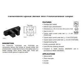 TCST2103 U Sensör Optik Sensör Fotoresistör Çıkışlı 4bacak