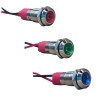 D8S 8MM Metal Kablolu Sinyal Lambası 12-24V Kırmızı Mavi Sarı Seçmeli