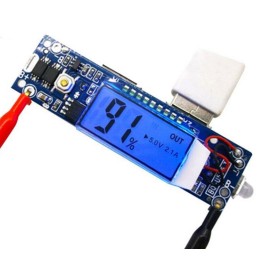 PowerBank 18650 Şarj Modülü Mavi Ekran Fenerli