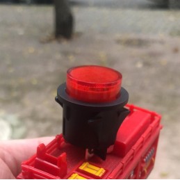 Geniş Basmalı Yuvarlak Kalıcı 25mm 4p Kırmızı Atari Tip Anahtar ic180g