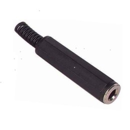 Stereo 6.3mm Seyyar Uzatma Dişi Plastik Gitar Jakı