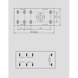 NNC PCB Röle Soketi 8pin 8Bacaklı Rölelerle Uyumlu Kart Tipi Röle Soketi