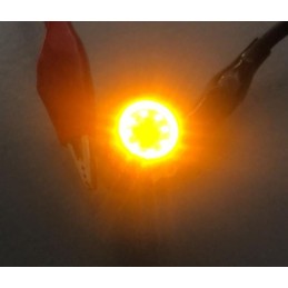 12v e10 Vidalı DC Papatya Led Ampül 1Adet Sarı Renk Noktalı Güzel Görüntü