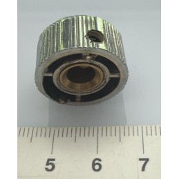 Potansiyometre Kafası Düğmesi 6mm Vidalı Metalik Metal Tip Pot Kafası 21mm