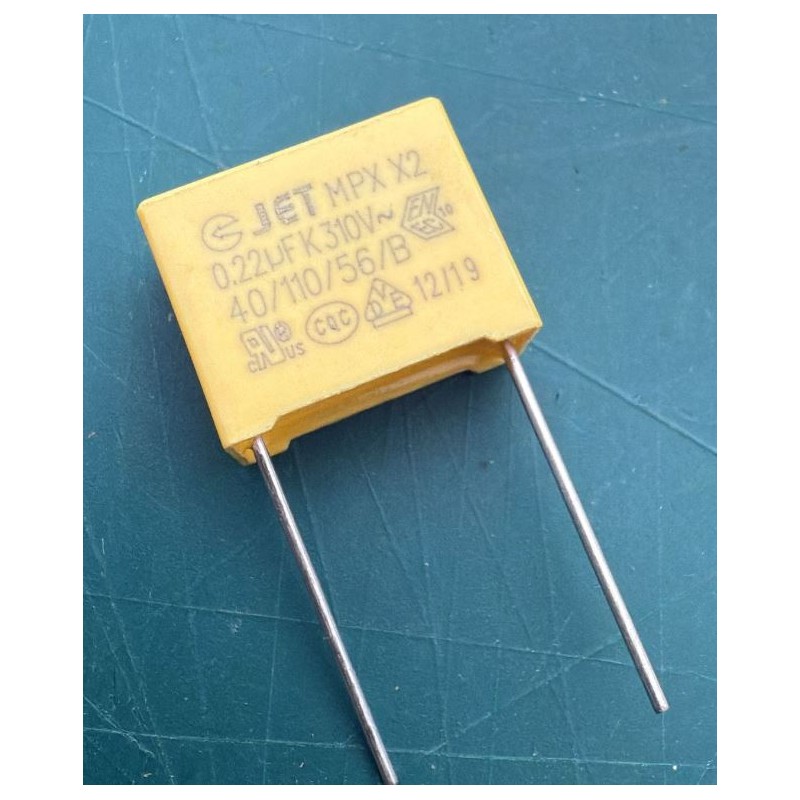 0.22mf 220nf AC kondansatör Kablolu Kondansatör 15mm 310vac