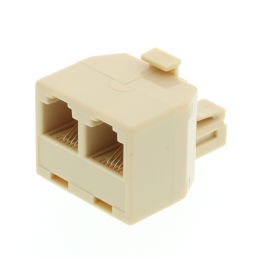 2li Telefon Soketi Erkek Giriş ve çift Dİşi Çıkış 4pin RJ11 6P4C Telefon Hattı Çoklayıcı Y-Splitter