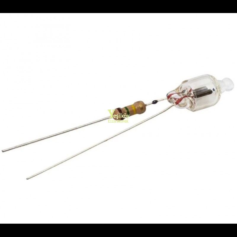 Klasik Dirençli Ekonomik Neon Lamba Kırmızı Turuncu 220v