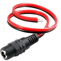 Dc Jak 2.1mm Dişi Kablolu Dişi Uçları Açık kablolu Jack Adaptör Jakı