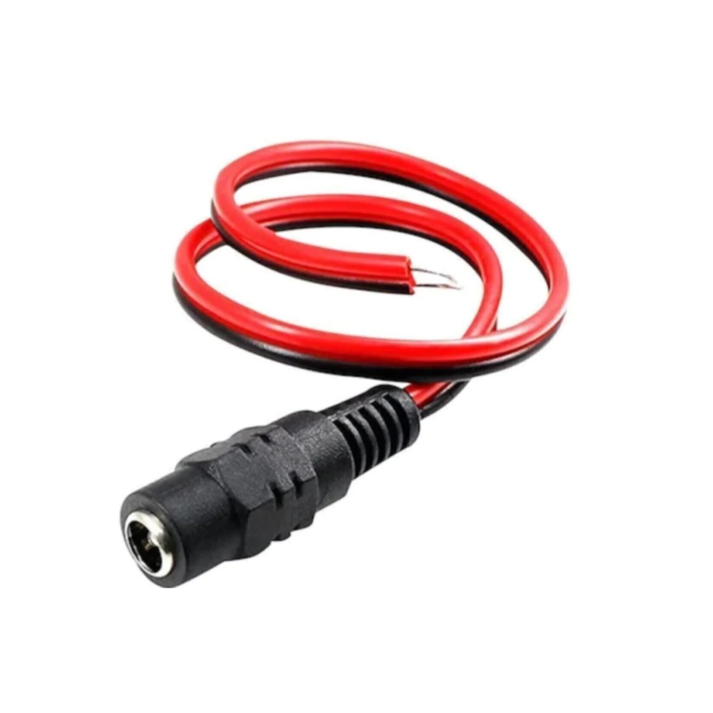Dc Jak 2.1mm Dişi Kablolu Dişi Uçları Açık kablolu Jack Adaptör Jakı