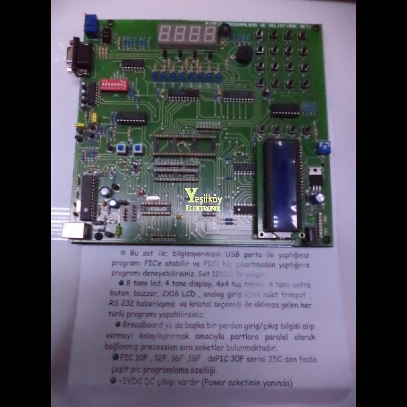 Pic deneme geliştirme ve programla kartı Pic deneme geliştirme ve programla kartı