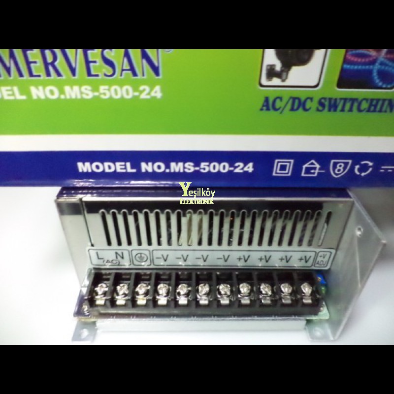 24v 20amper 480w Mervesan 24v 20amper 480w Mervesan