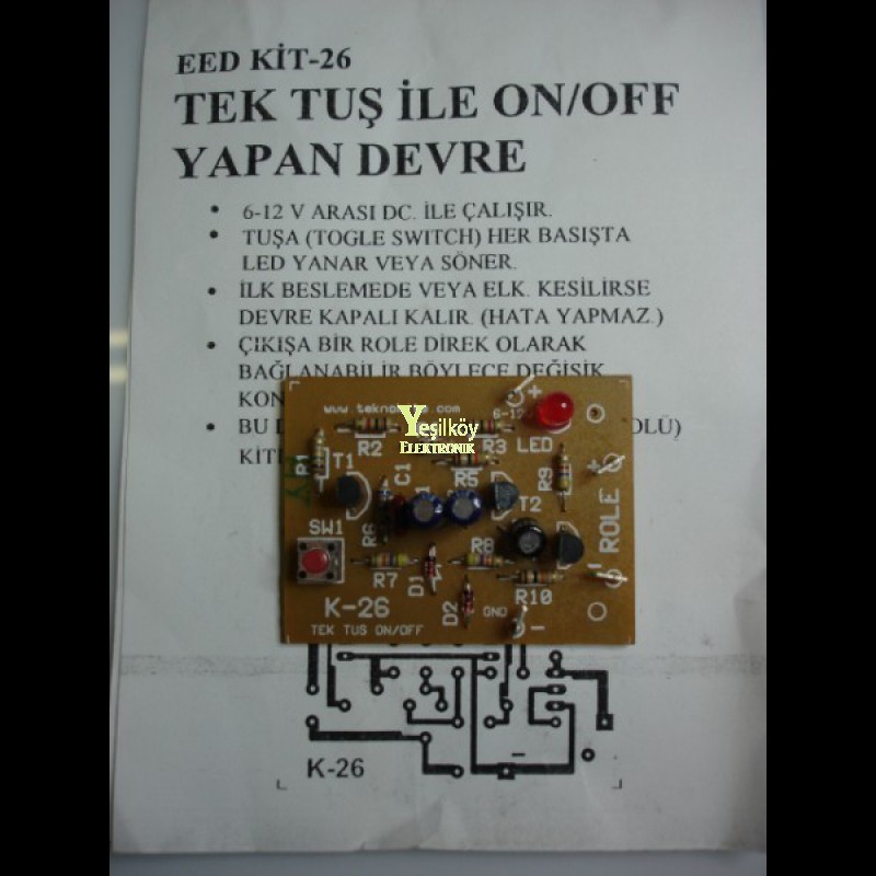tek tuşla on off yapan devre tek tuşla on off yapan devre