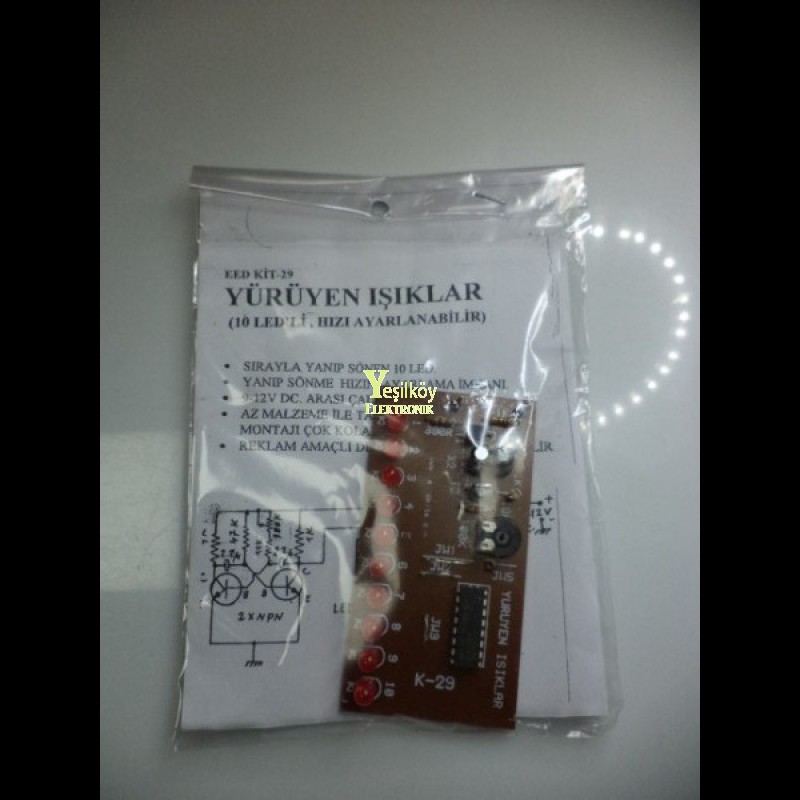 Yürüyen ışık devresi 10ledli Yürüyen ışık devresi 10ledli