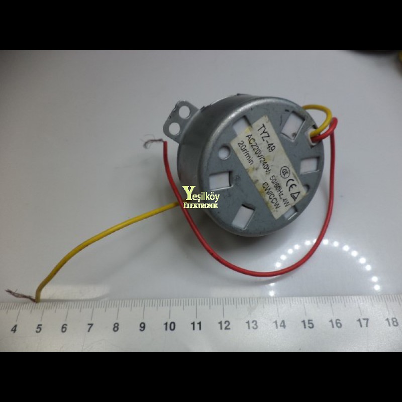 220v 20rpm AC Redüktörlü Motor