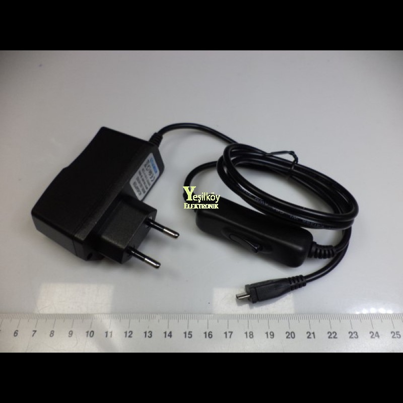 Raspberry Pi Adaptörü 5.1v 2.5A Anahtarlı Raspberry Pi Adaptörü 5.1v 2.5A Anahtarlı
