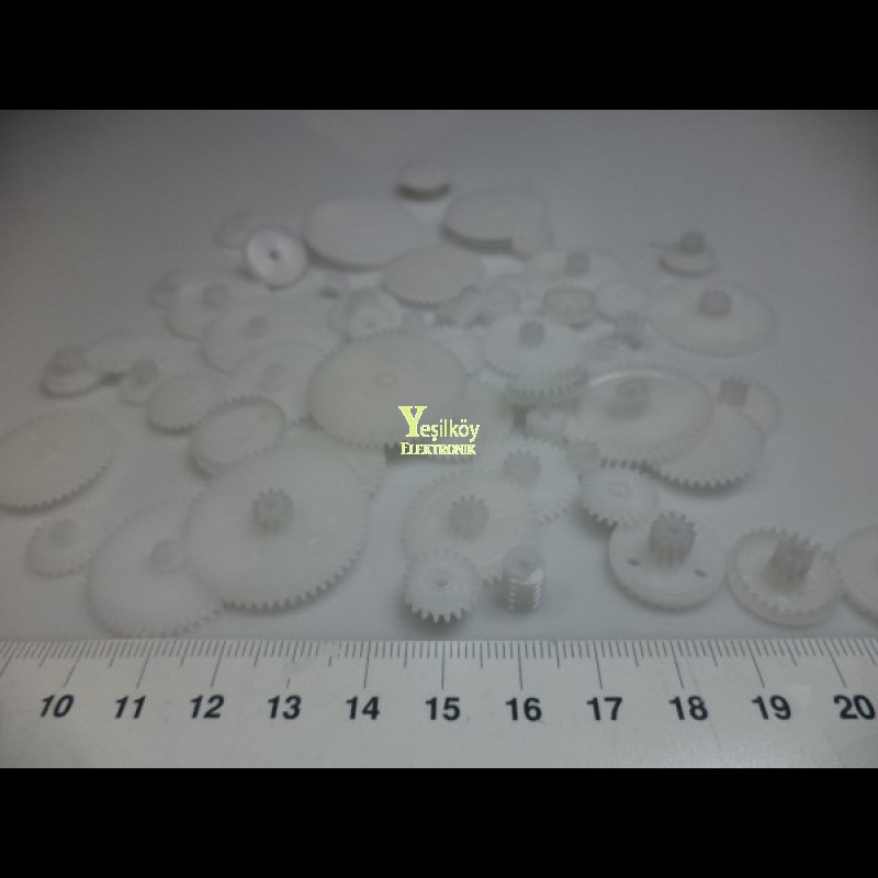 58 Parça Plastik Dişli Seti 58 Parça Plastik Dişli Seti