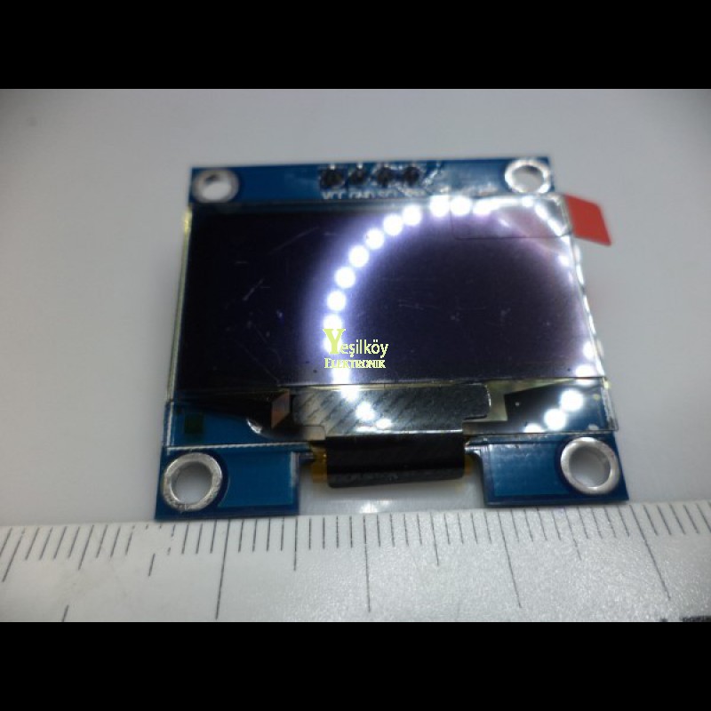 OLED 4Pin 1.3 i2c LCD Beyaz OLED 4Pin 1.3 i2c LCD Beyaz