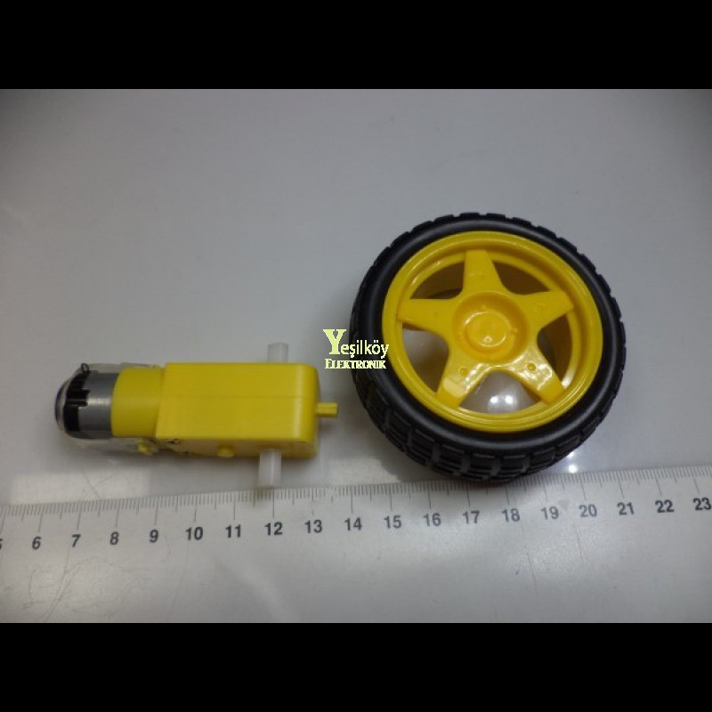 Robot Tekerlek Motor Seti Robot Tekerlek Motor Seti