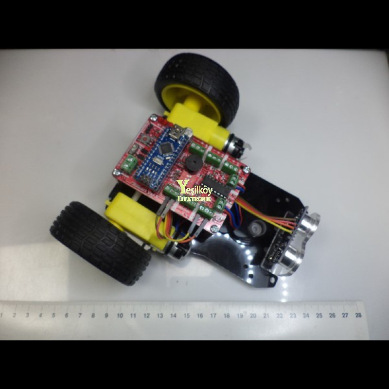 Engelden Kaçan Robot Kiti Ultrasonic Sensörlü Engelden Kaçan Robot Kiti Ultrasonic Sensörlü