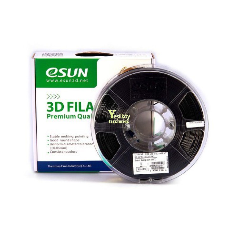 Esun 1.75mm Siyah Abs Plus Filament 1kg