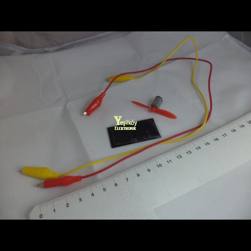 Solar Mini Motor Mikro Pervane Güneş Paneli Seti Solar Mini Motor Mikro Pervane Güneş Paneli Seti