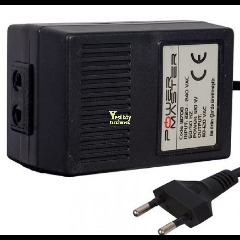 120Watt Powermaster 220v 110v Dönüştürücü Adaptör