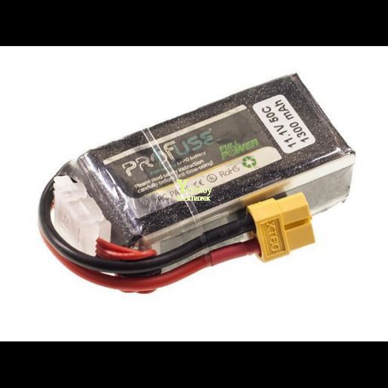 11.1V Lipo Batarya 1300mAh 50C 3s Lipo Pil