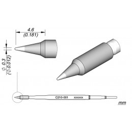 JBC c210-001 Konik Havya Ucu 0.3mm