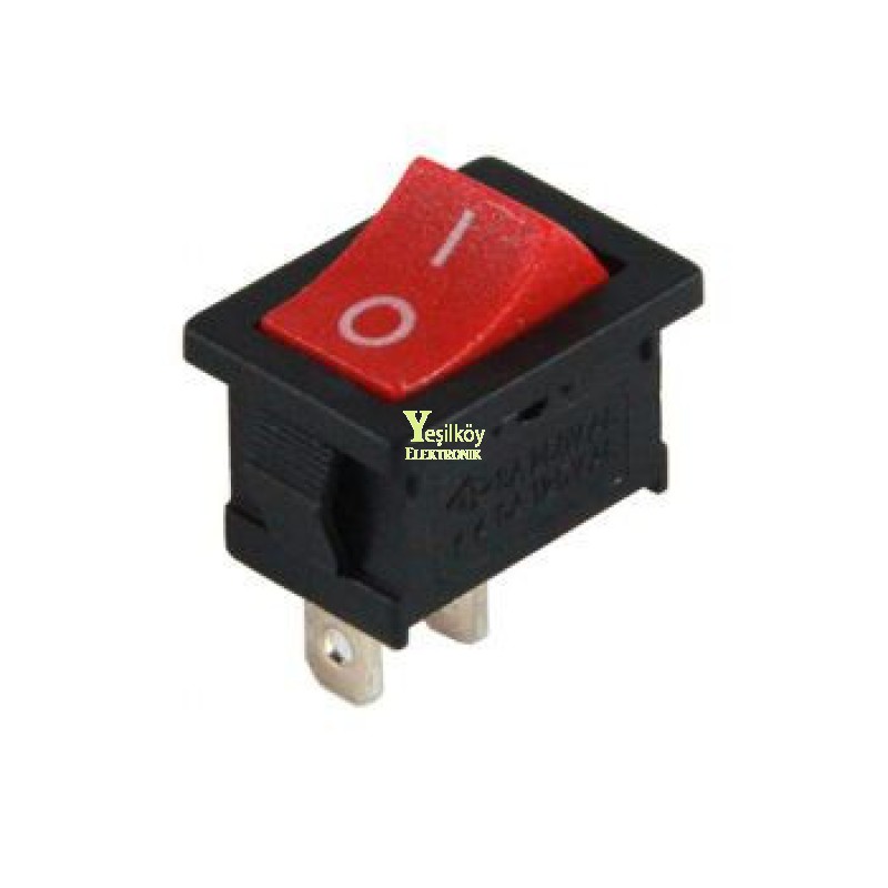 Mini Işıksız Anahtar On-Off 2p Kırmızı