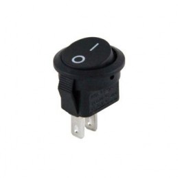 Mini S Yuvarlak Işıksız Anahtar On-Off 2p Siyah