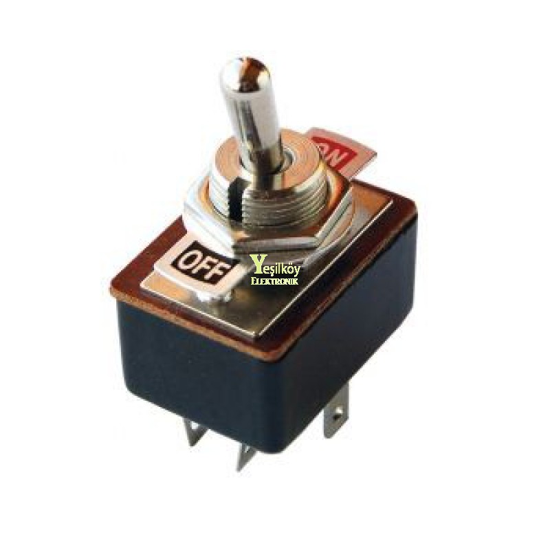 Toggle Switch Orta Boy On-Off 6p