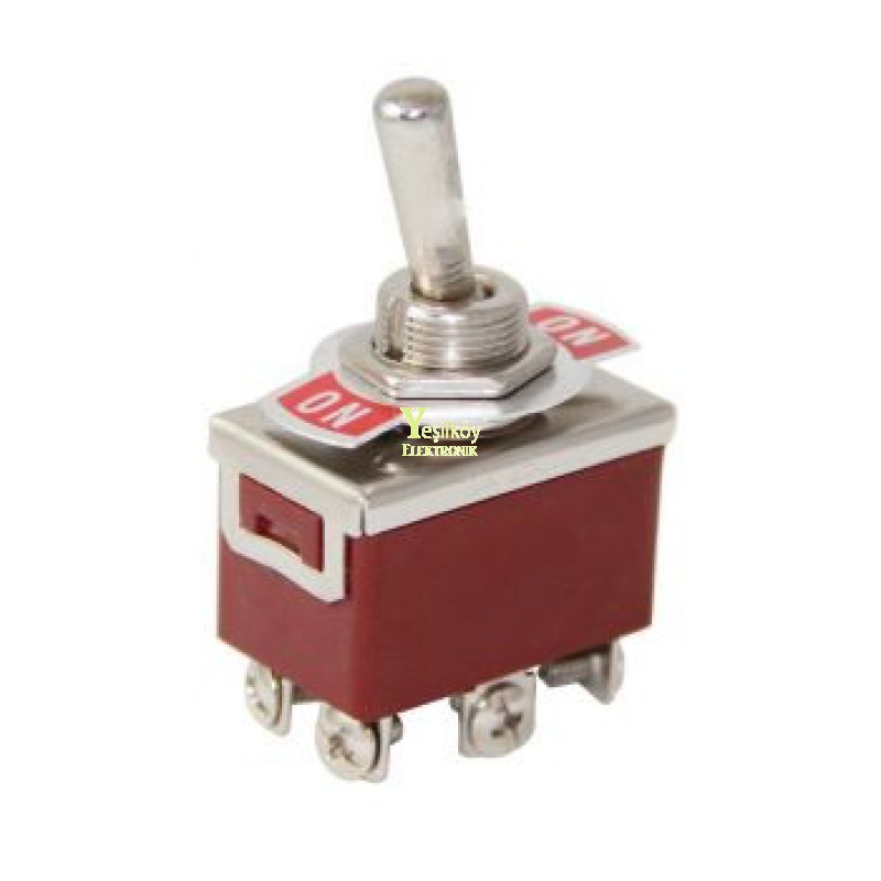 Toggle Switch Büyük Boy On-Off 6p Vidalı