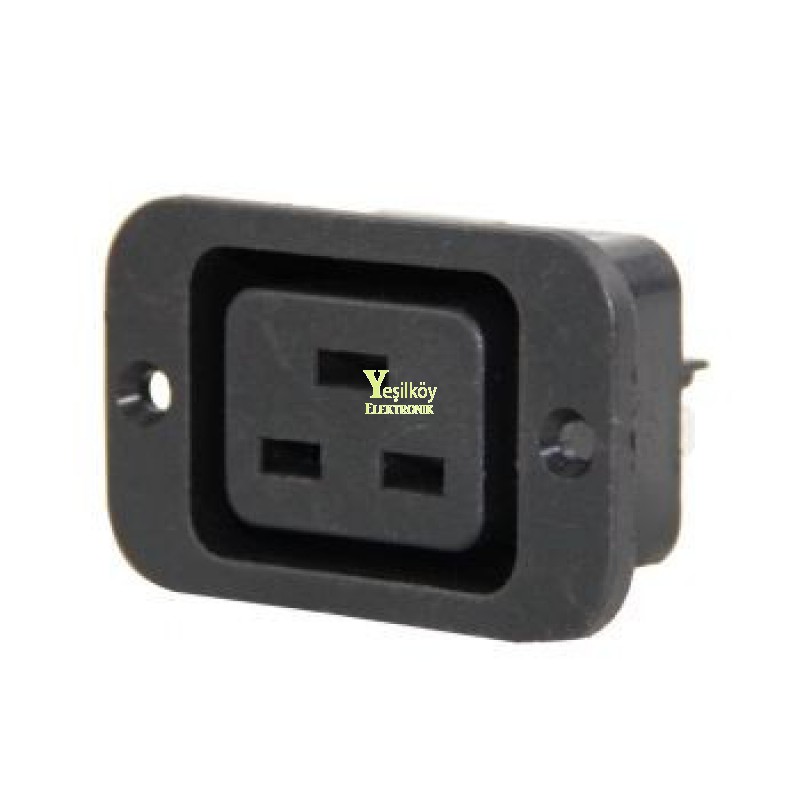 Power Soket Dişi Kulaklı C19 Power Soket Dişi Kulaklı C19