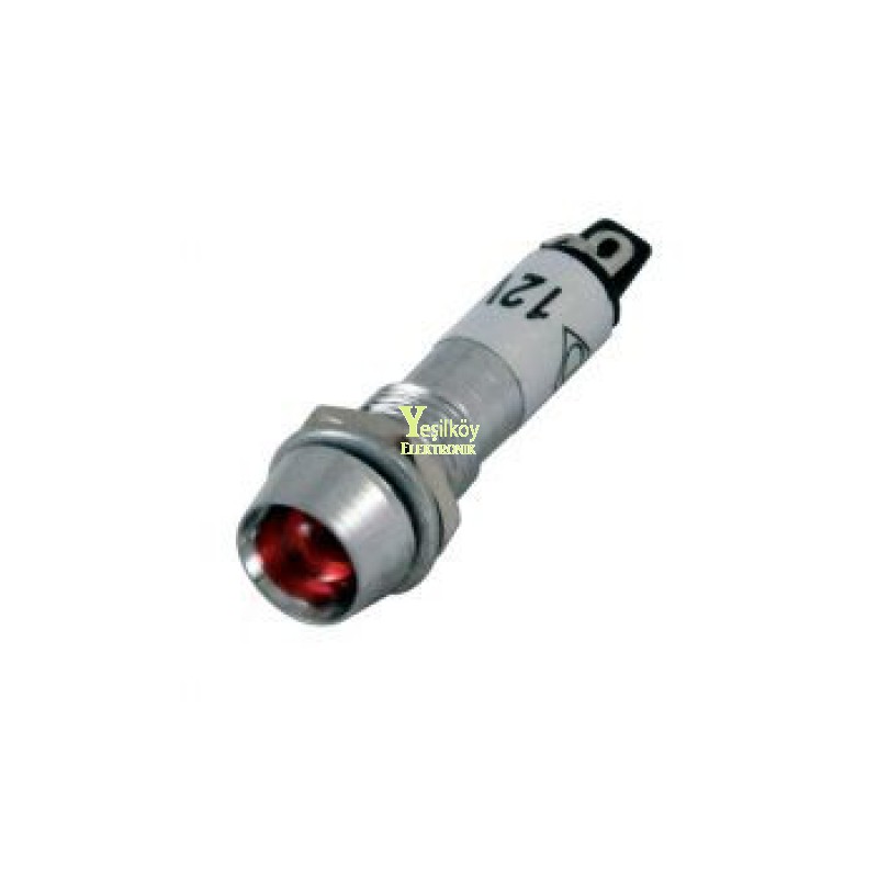 Sinyal Lambası 8 mm Metal 220v Renkli